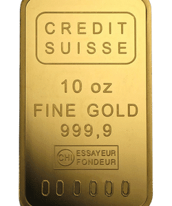 10 oz Credit Suisse Gold Bar (Without Assay)