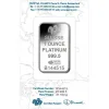 1 oz PAMP Suisse Platinum Bar - Lady Fortuna(New w/Assay) - Image 2