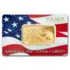 1 oz PAMP Suisse America The Free Statue of Liberty, American Buffalo, Liberty Bell or Bald Eagle Gold Bar (In Assay) - Image 2